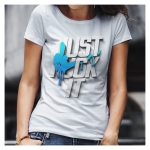 JUST FUCK IT - 3D logo (full print) WHITE