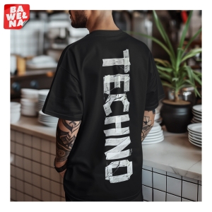 Koszulka TECHNO INSIDE ME – Nadruk Przód i Tył