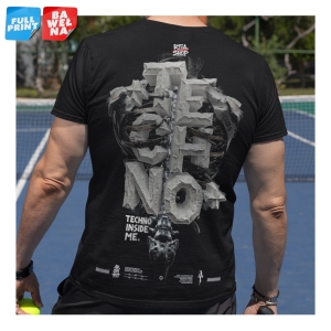 TECHNO Inside Me – Skeleton Edition | Przód / Tył | Bawełna / Full Print